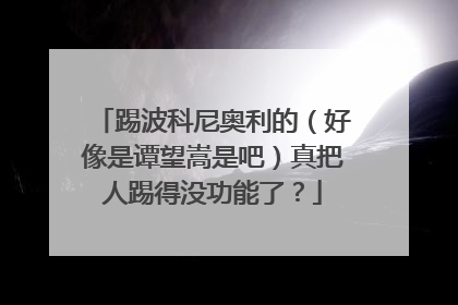 踢波科尼奥利的（好像是谭望嵩是吧）真把人踢得没功能了？