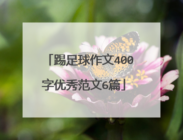踢足球作文400字优秀范文6篇