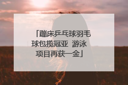 蹦床乒乓球羽毛球包揽冠亚 游泳项目再获一金