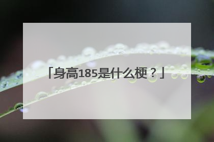 身高185是什么梗？