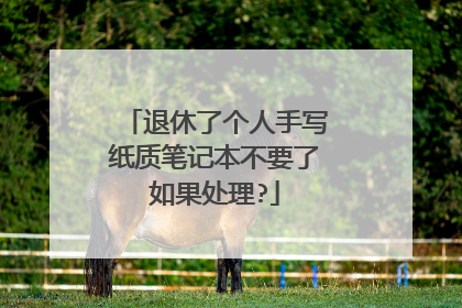 退休了个人手写纸质笔记本不要了如果处理?