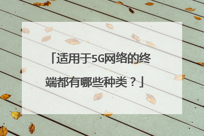 适用于5G网络的终端都有哪些种类？
