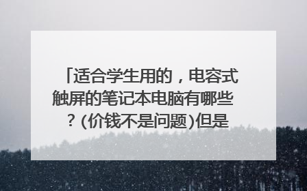 适合学生用的,电容式触屏的笔记本电脑有哪些?(价钱不是问题)但是要小巧轻便!请详细介绍,最好有图。