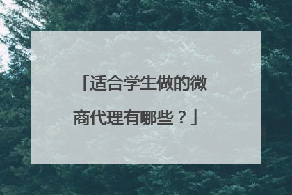 适合学生做的微商代理有哪些?