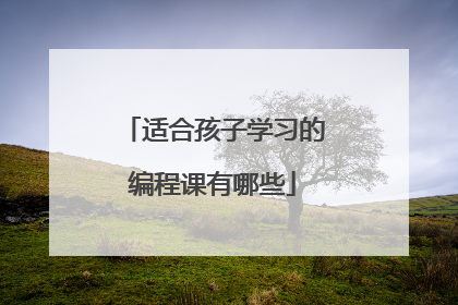 适合孩子学习的编程课有哪些
