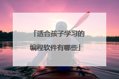 适合孩子学习的编程软件有哪些