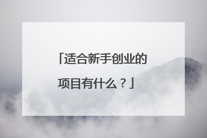 适合新手创业的项目有什么?