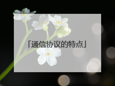 通信协议的特点