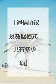 通信协议及数据格式 共有多少项