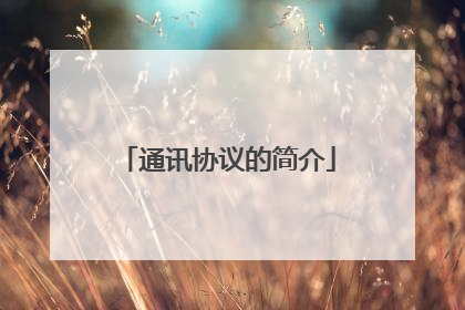 通讯协议的简介