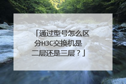 通过型号怎么区分H3C交换机是二层还是三层？