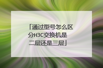 通过型号怎么区分H3C交换机是二层还是三层
