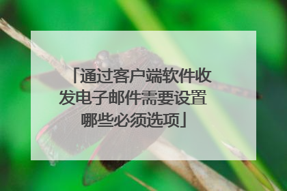 通过客户端软件收发电子邮件需要设置哪些必须选项