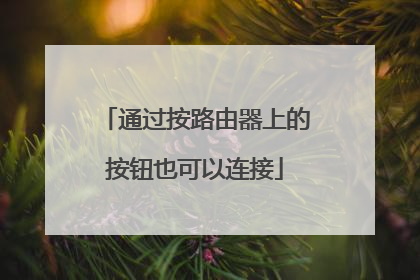 通过按路由器上的按钮也可以连接