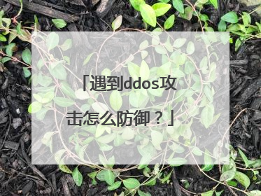 遇到ddos攻击怎么防御?