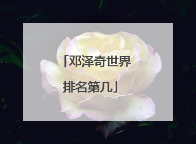 邓泽奇世界排名第几
