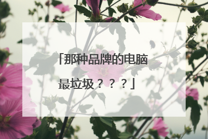 那种品牌的电脑最垃圾???