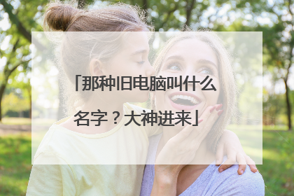 那种旧电脑叫什么名字?大神进来