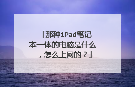那种iPad笔记本一体的电脑是什么,怎么上网的?
