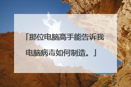 那位电脑高手能告诉我电脑病毒如何制造。