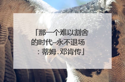 那一个难以割舍的时代—永不退场：蒂姆.邓肯传