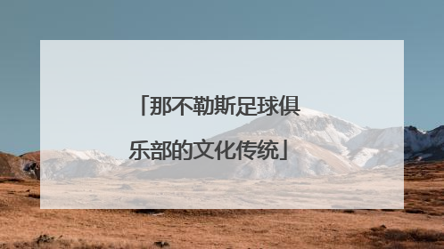 那不勒斯足球俱乐部的文化传统