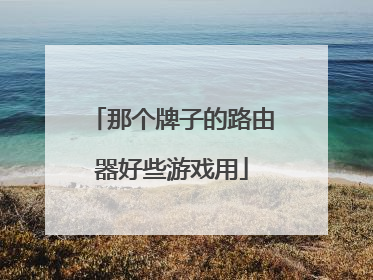 那个牌子的路由器好些游戏用