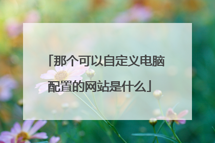那个可以自定义电脑配置的网站是什么