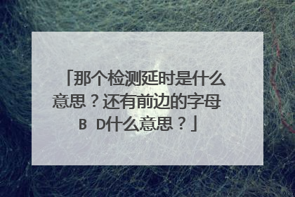 那个检测延时是什么意思？还有前边的字母B D什么意思？