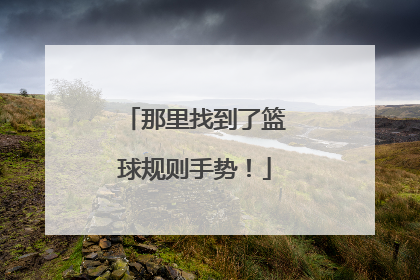 那里找到了篮球规则手势！