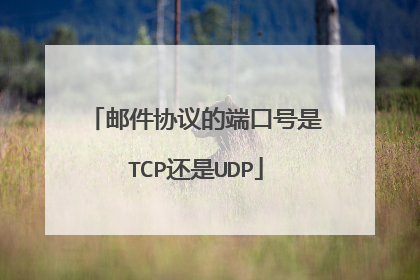 邮件协议的端口号是TCP还是UDP