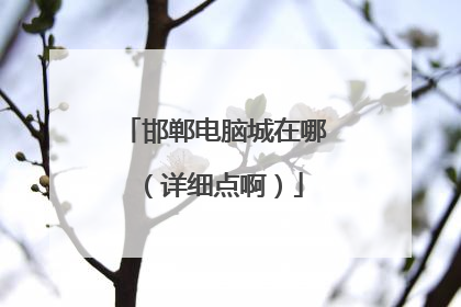 邯郸电脑城在哪（详细点啊）