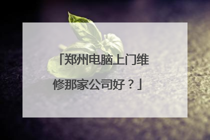 郑州电脑上门维修那家公司好？