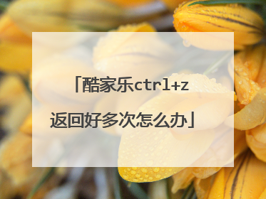 酷家乐ctrl+z返回好多次怎么办