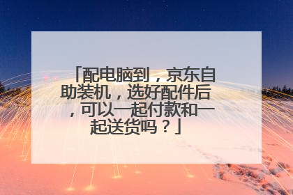 配电脑到,京东自助装机,选好配件后,可以一起付款和一起送货吗?
