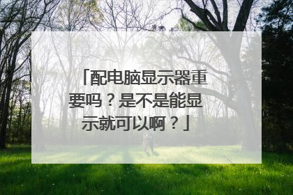 配电脑显示器重要吗？是不是能显示就可以啊？