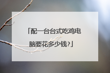 配一台台式吃鸡电脑要花多少钱?