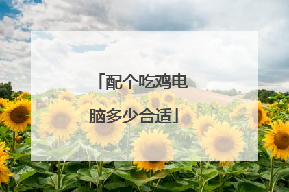 配个吃鸡电脑多少合适