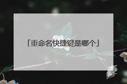 重命名快捷键是哪个