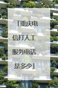 重庆电信打人工服务电话是多少