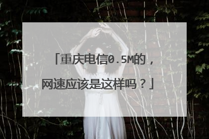 重庆电信0.5M的,网速应该是这样吗?
