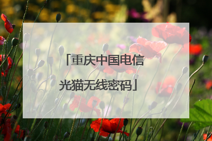 重庆中国电信光猫无线密码