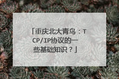 重庆北大青鸟:TCP/IP协议的一些基础知识?