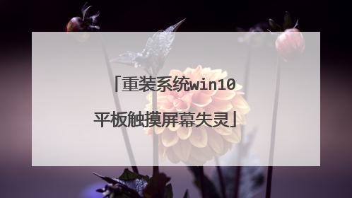 重装系统win10平板触摸屏幕失灵