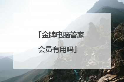 金牌电脑管家会员有用吗