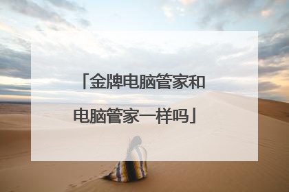金牌电脑管家和电脑管家一样吗