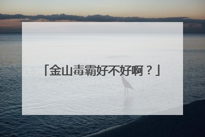 金山毒霸好不好啊?