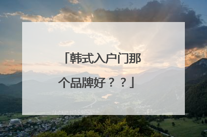 韩式入户门那个品牌好？？