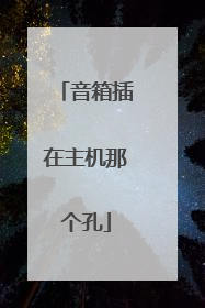 音箱插在主机那个孔