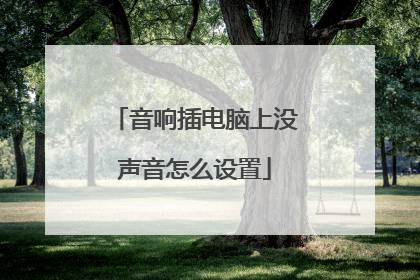 音响插电脑上没声音怎么设置